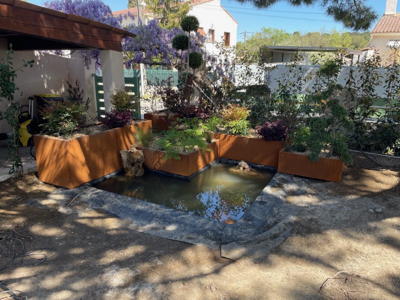 Création d'un jardin zen sur la commune de  Bouc-Bel-Air