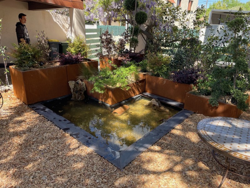 Création d'un jardin zen sur la commune de  Bouc-Bel-Air