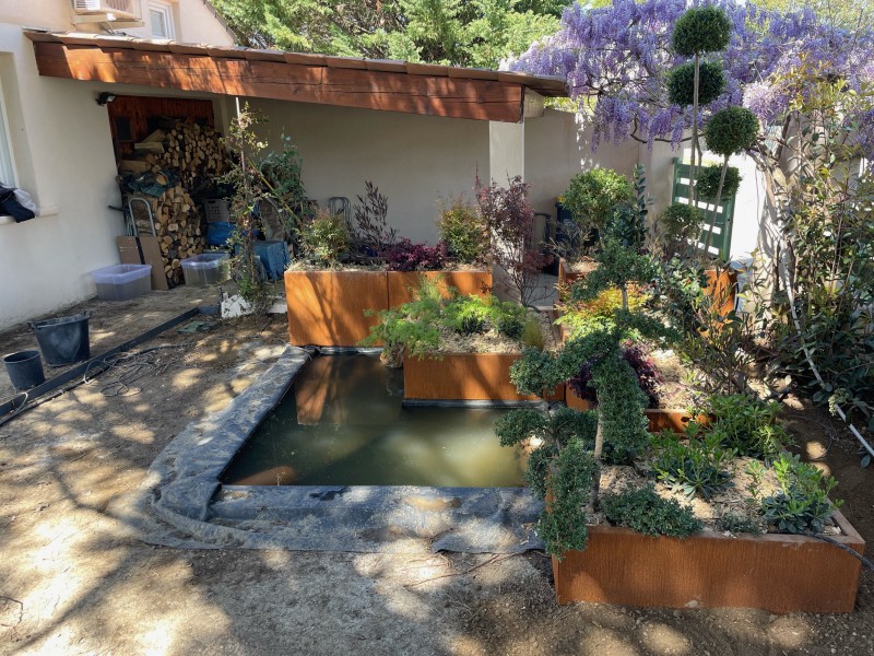 Création d'un jardin zen sur la commune de  Bouc-Bel-Air