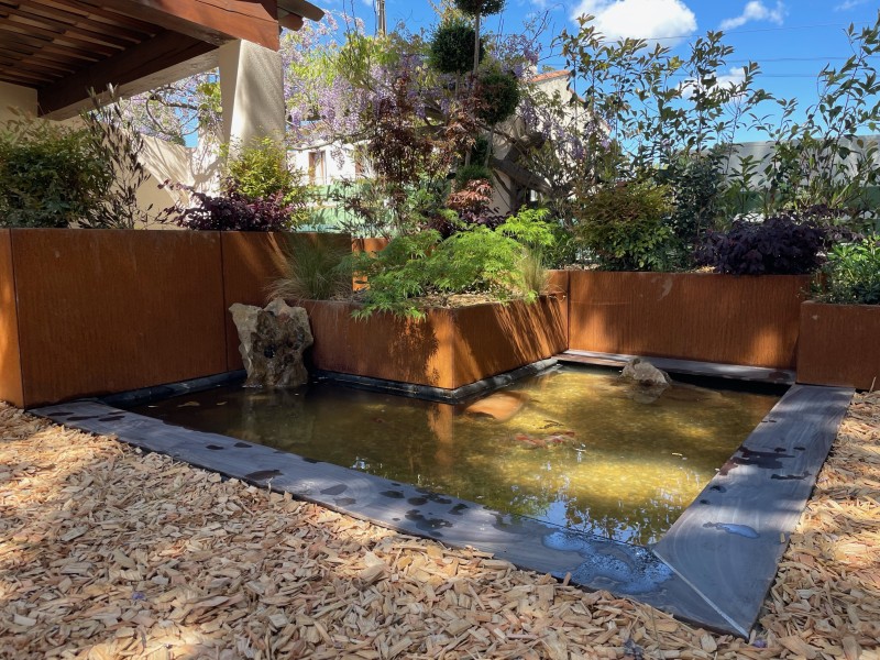 Création d'un jardin zen sur la commune de  Bouc-Bel-Air